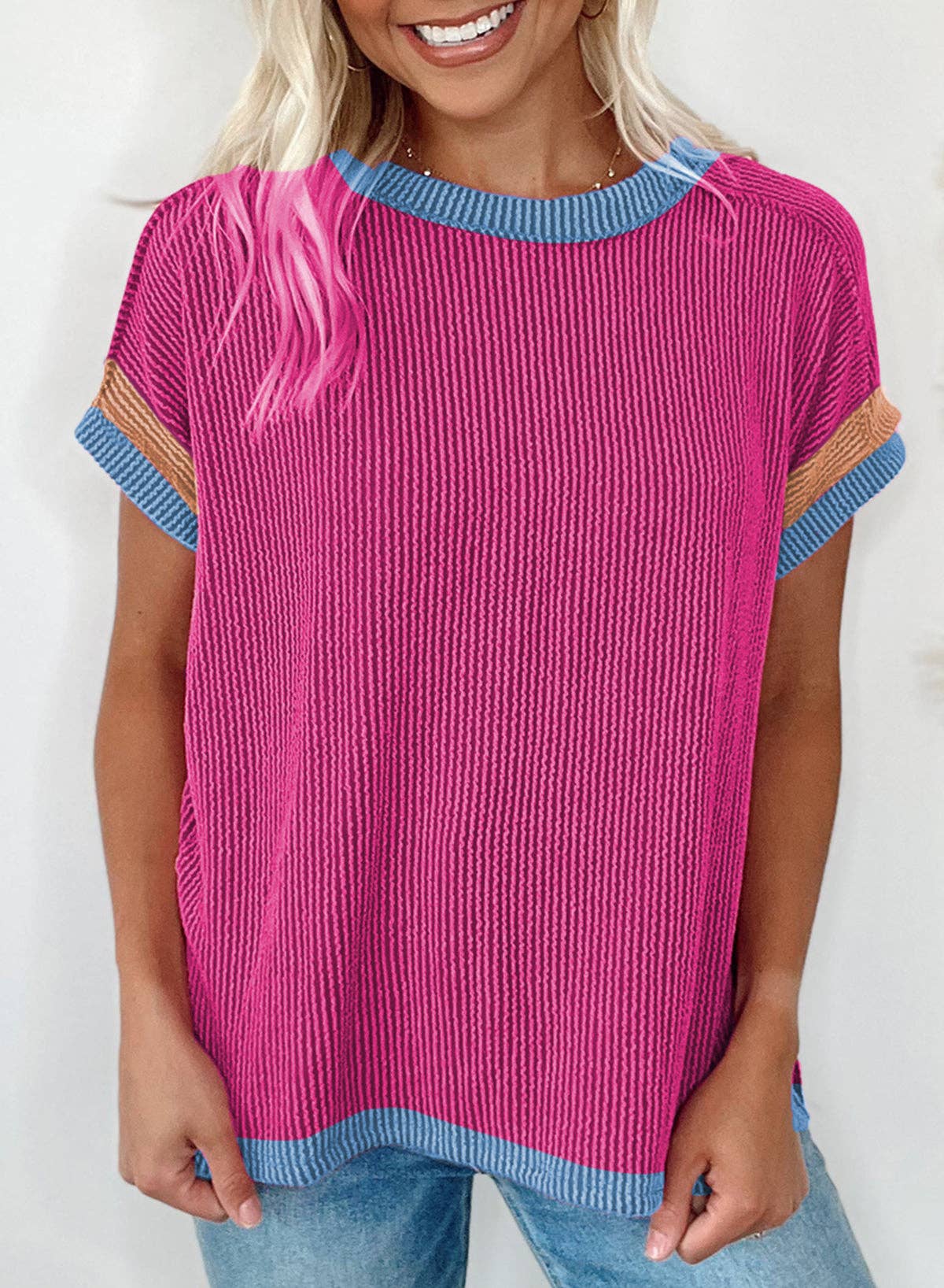 Ribbed Short Sleeve T-shirt