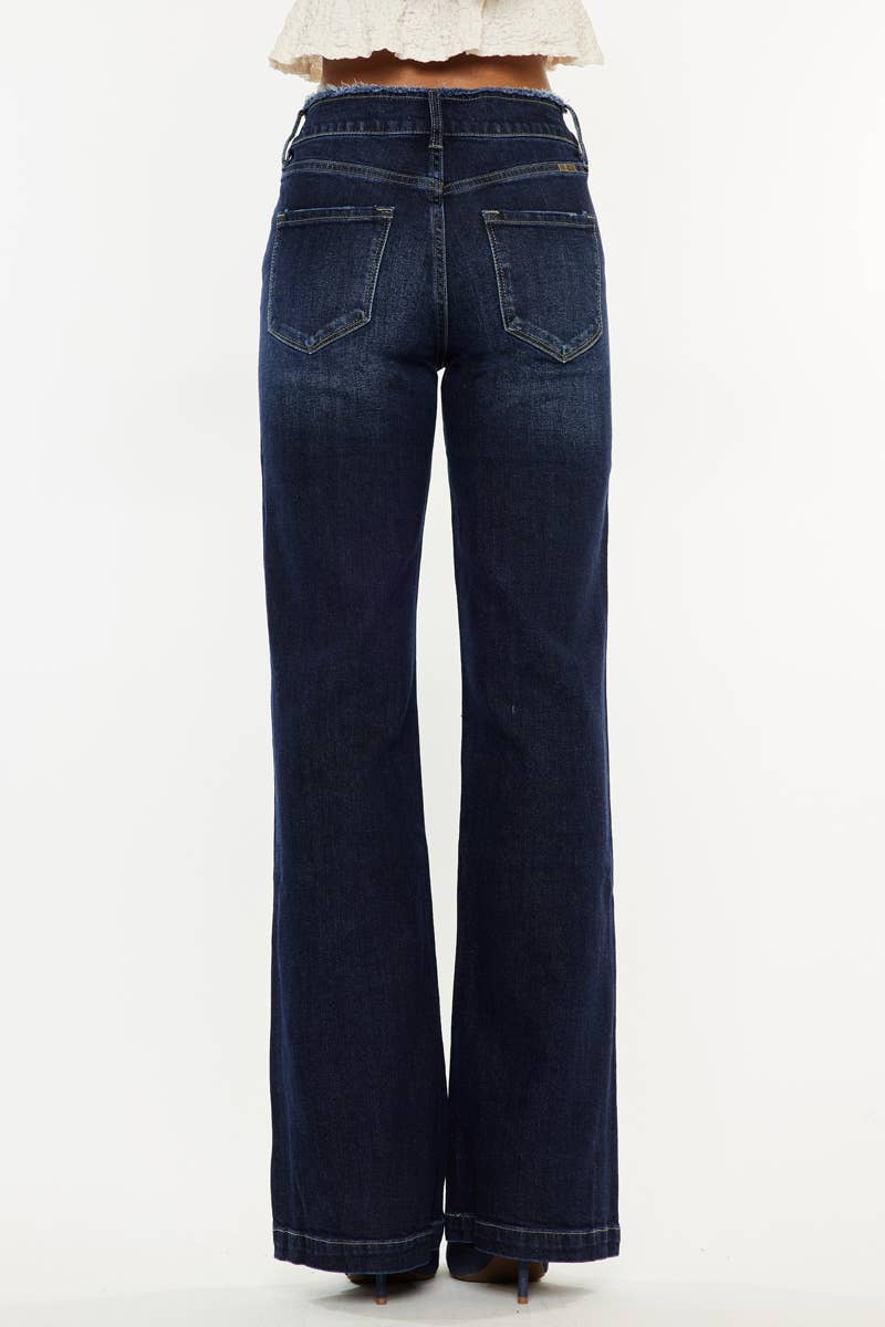 Kan Can High Rise Wide Flare Jeans