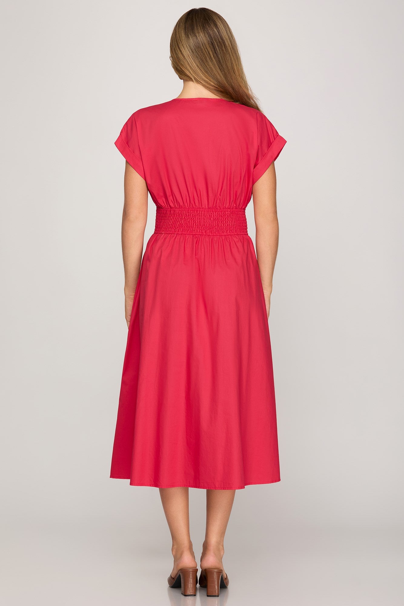 Smocked Midi Dress