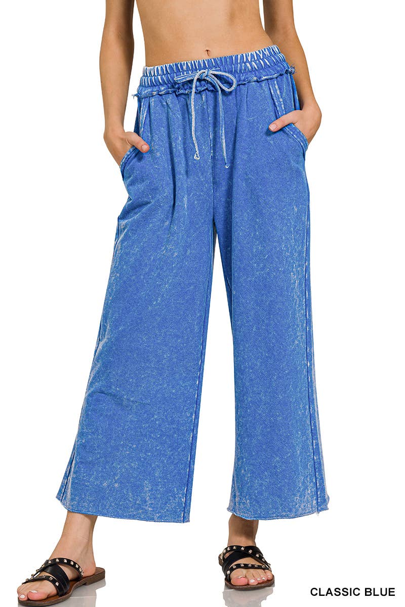 Acid Wash Sweatpants With Pockets