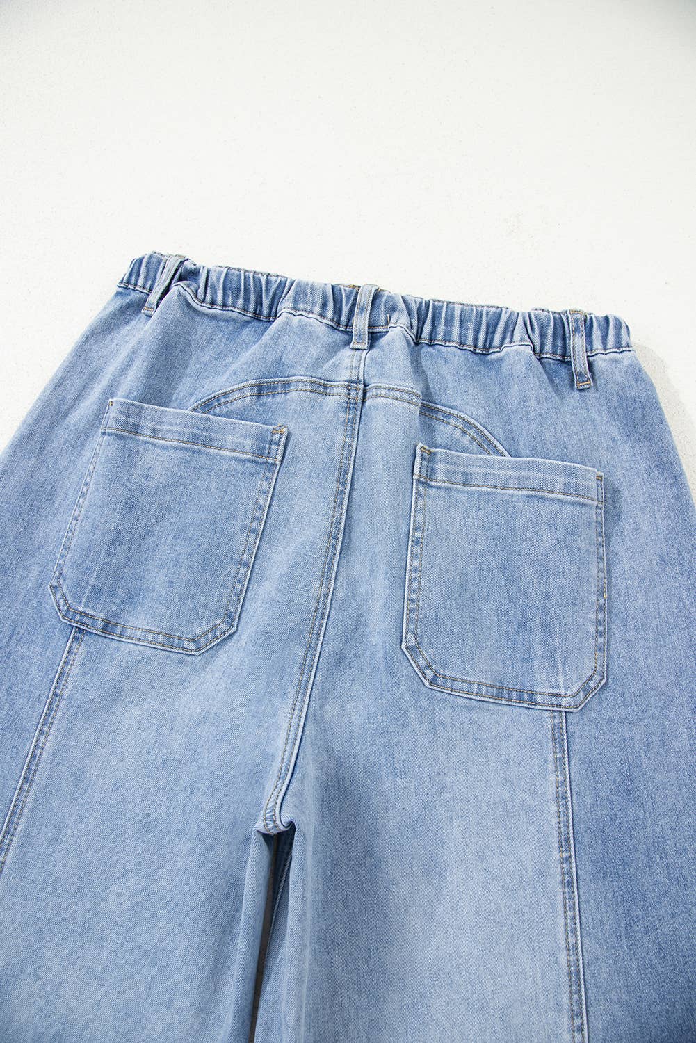 Drawstring Raw Hem Denim Pants