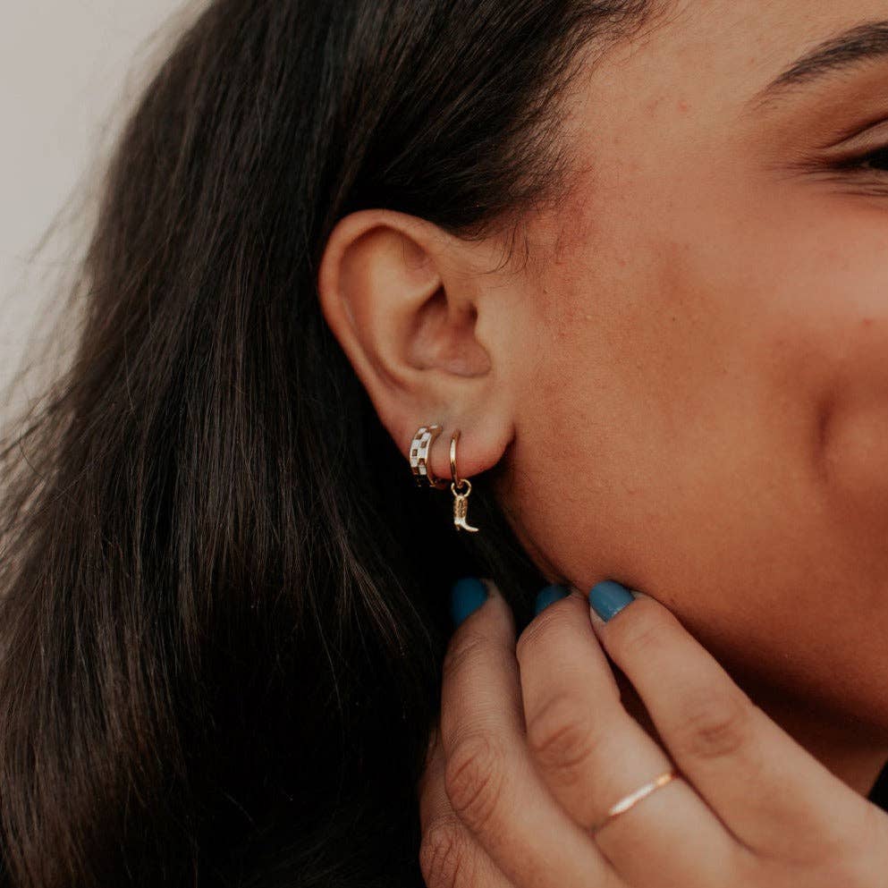 Brown & White Checkered Hoops stacked inspiration