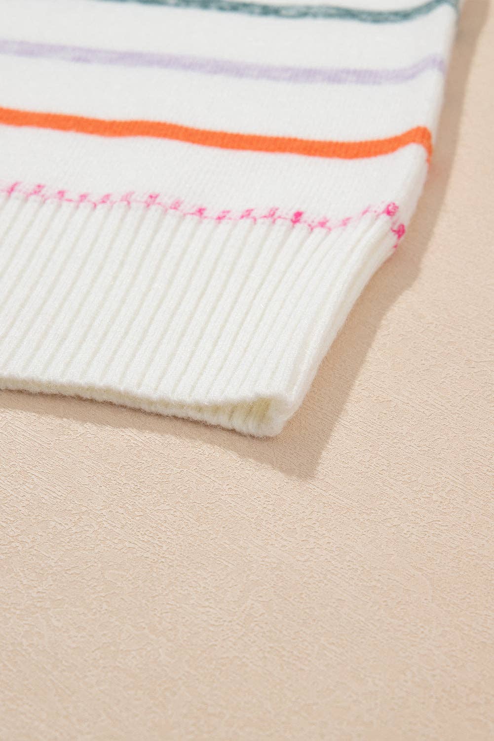 Colorful Striped Sweater zoomed detail