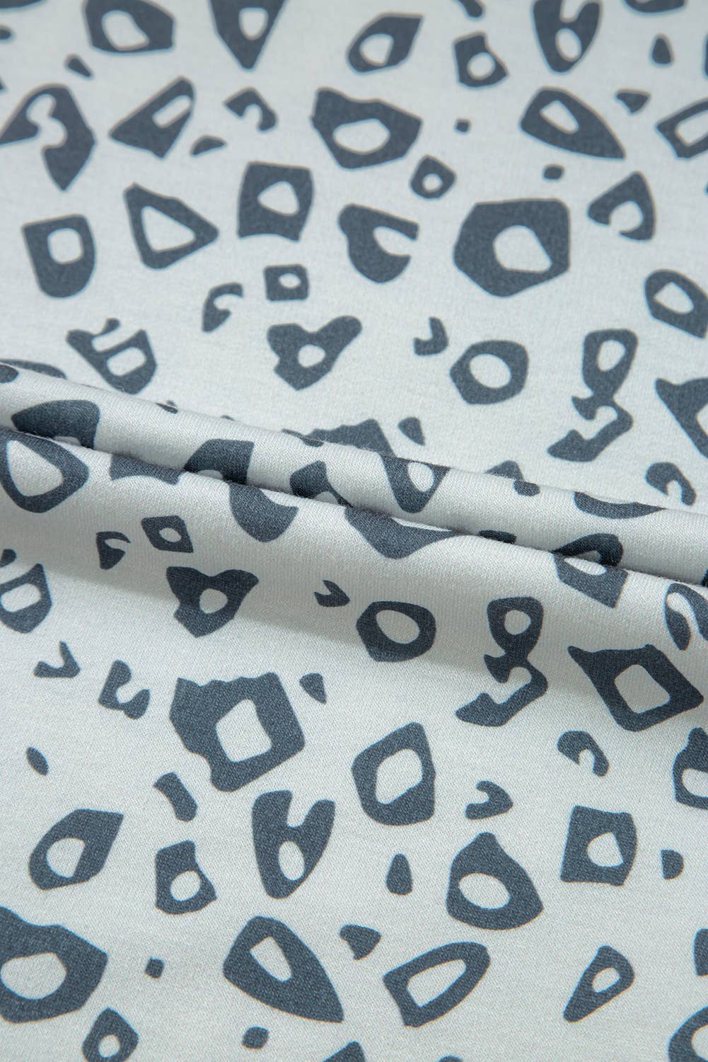 Gray Leopard Knot Side Pants fabric zoom