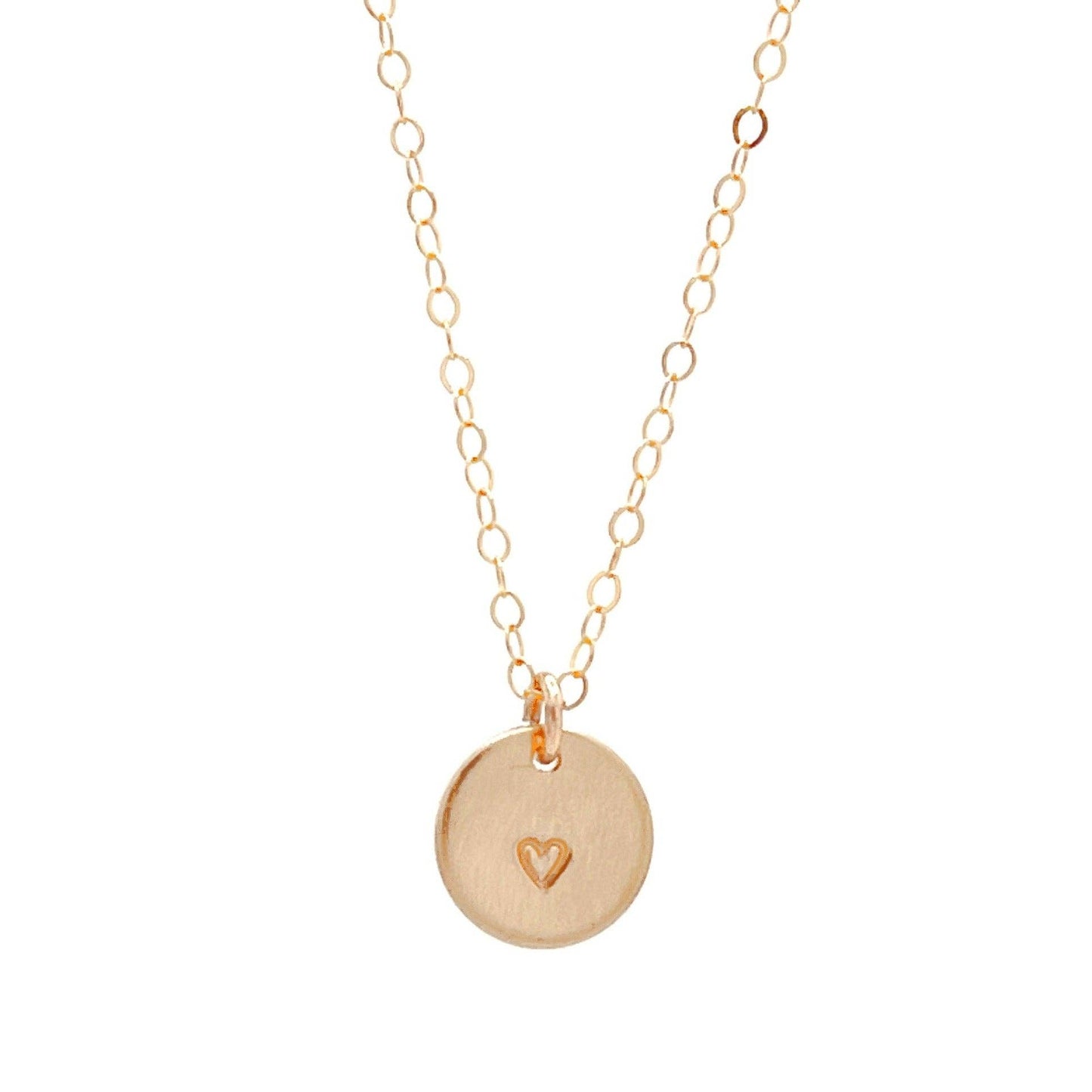Heart Disc Necklace gold