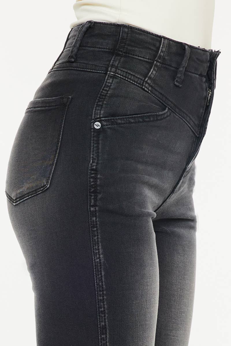Kan Can Black Flare Jean zoomed side