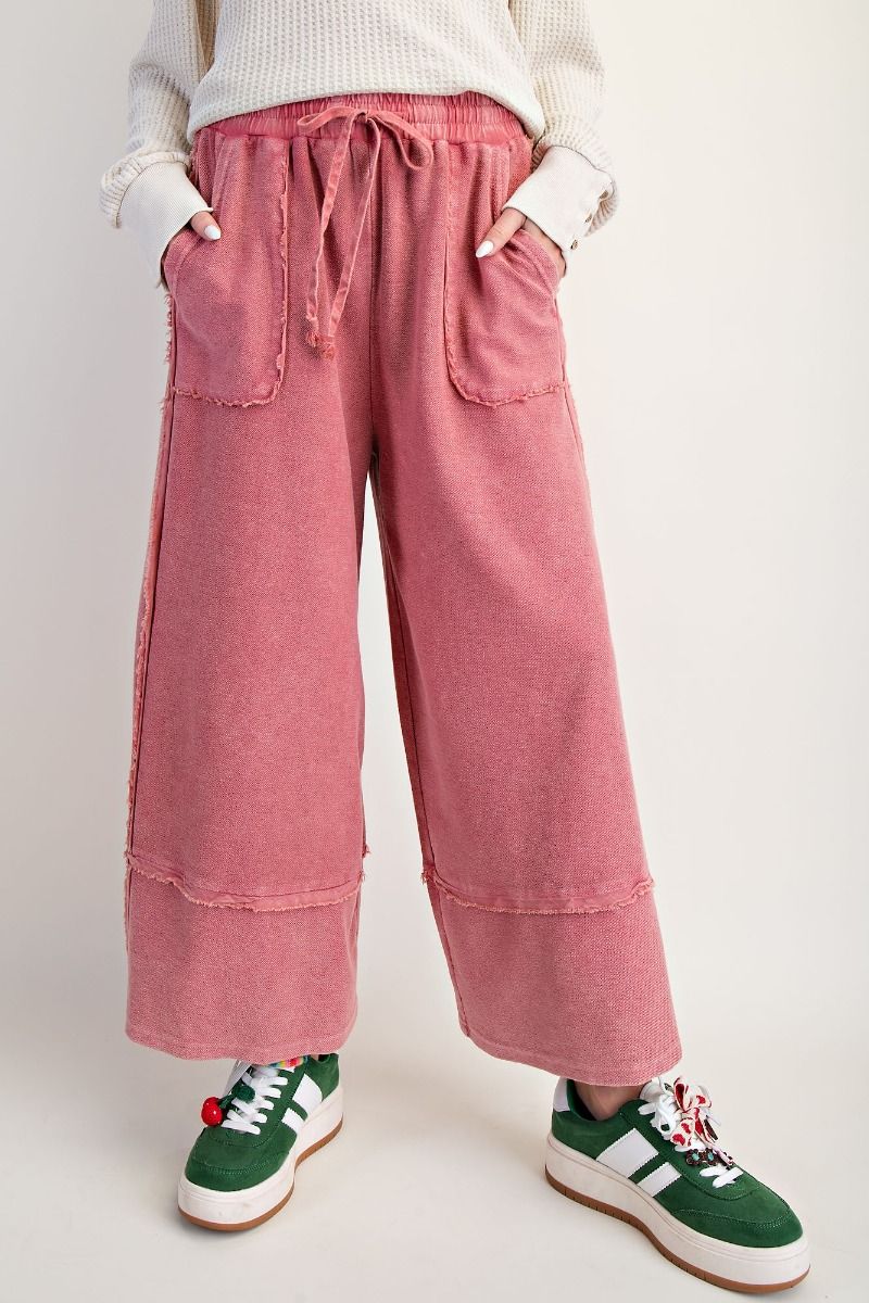 Mineral Wash Palazzo Pants