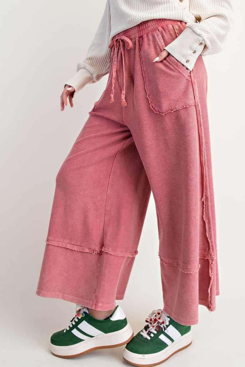 Mineral Wash Palazzo Pants side view