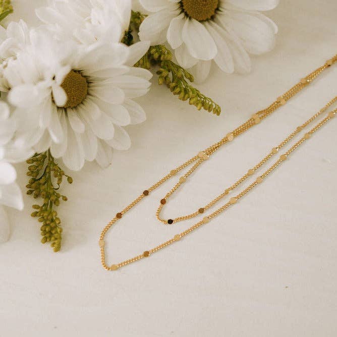 Nora Gold Filled Necklace flat view