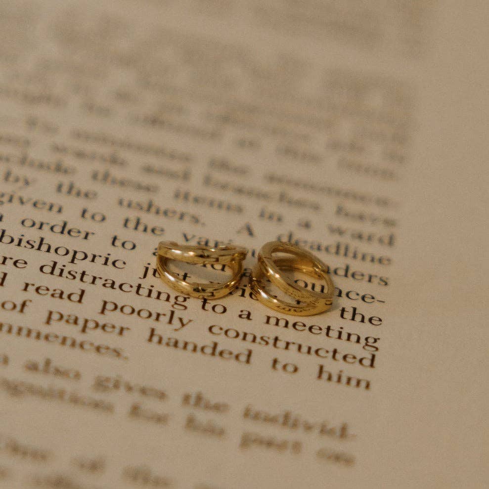 Sadie Double Band Hoops flat view