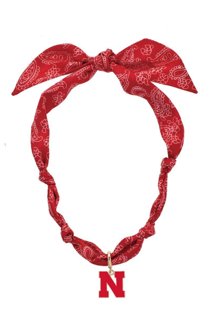 Nebraska Huskers Bandana Scarf Necklace