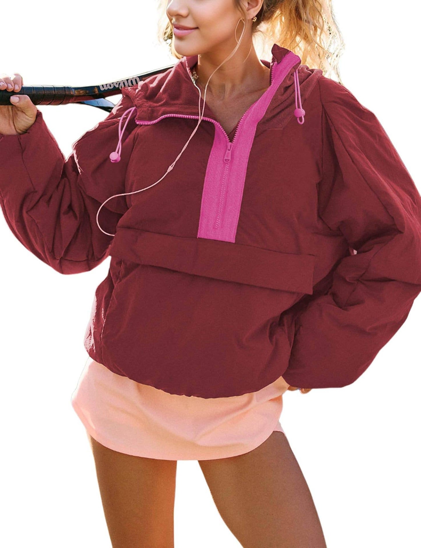 Athleisure Half Zip Puffer Jacket
