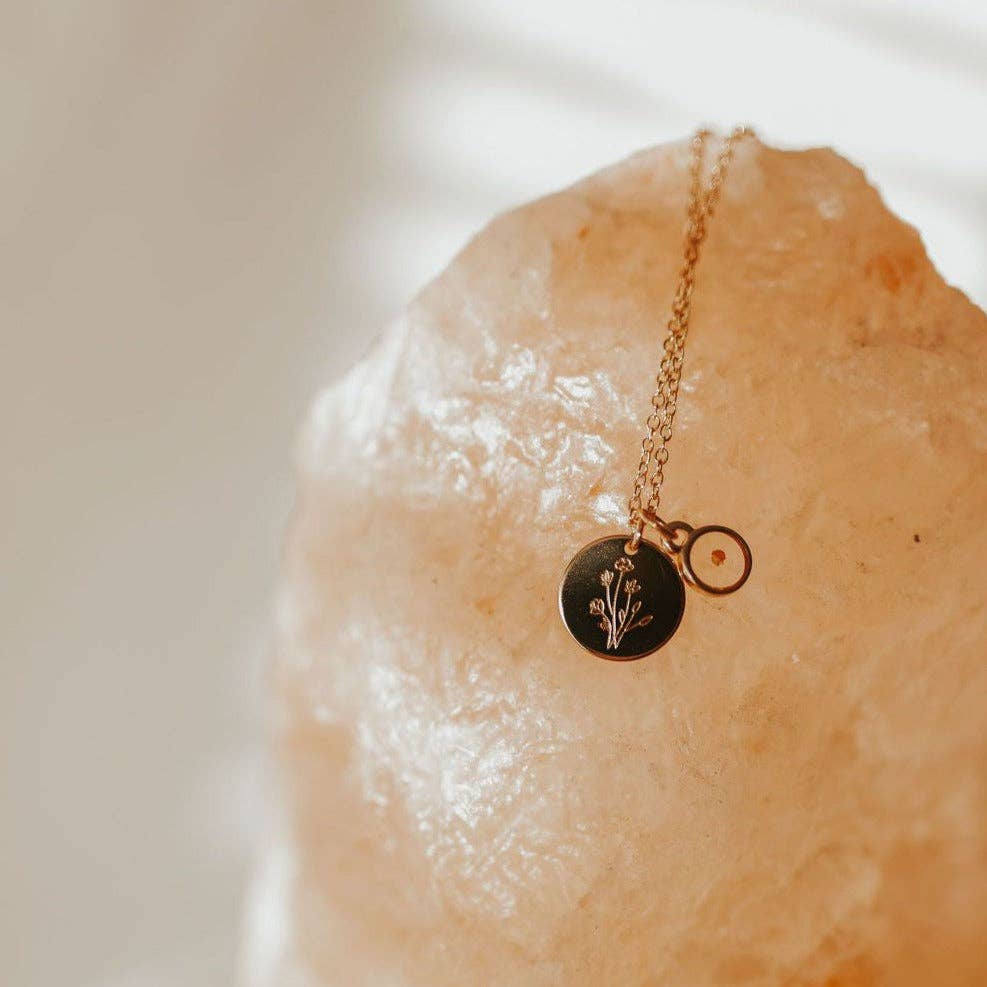 Wildflower Necklace with Mustard Seed zoom view