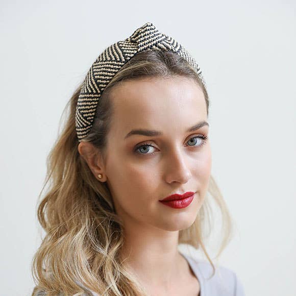 Bohemian Straw Rattan Knotted Headband