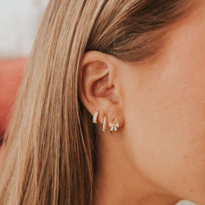 Brooklyn Twist Hoops layered look