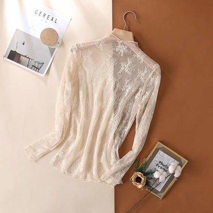 Floral Lace Sheer Mesh Top