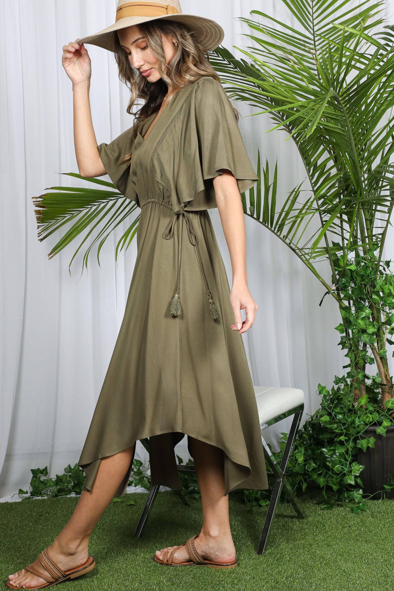 Asymmetrical Midi Dress
