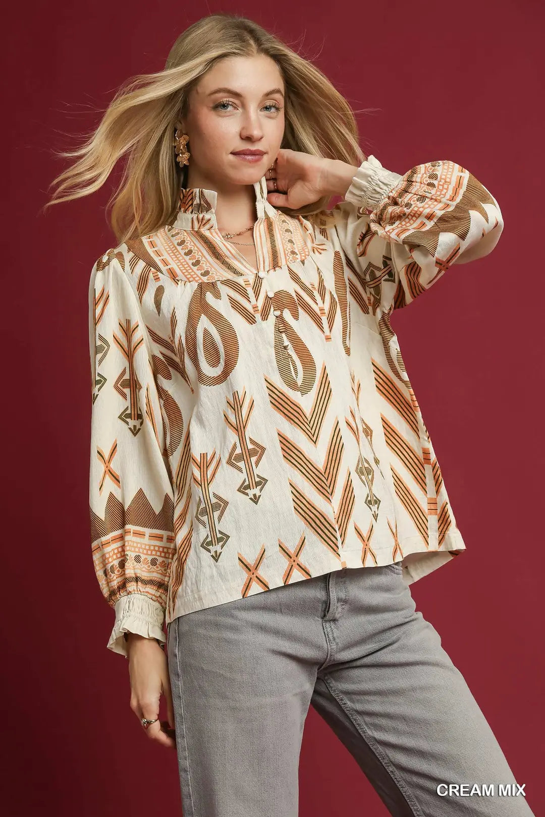 Boho Ruffle Blouse