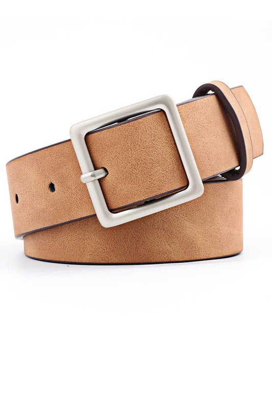 Leather Square Buckle Belt