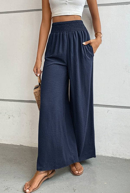 Simple Flared Wide Leg Pants