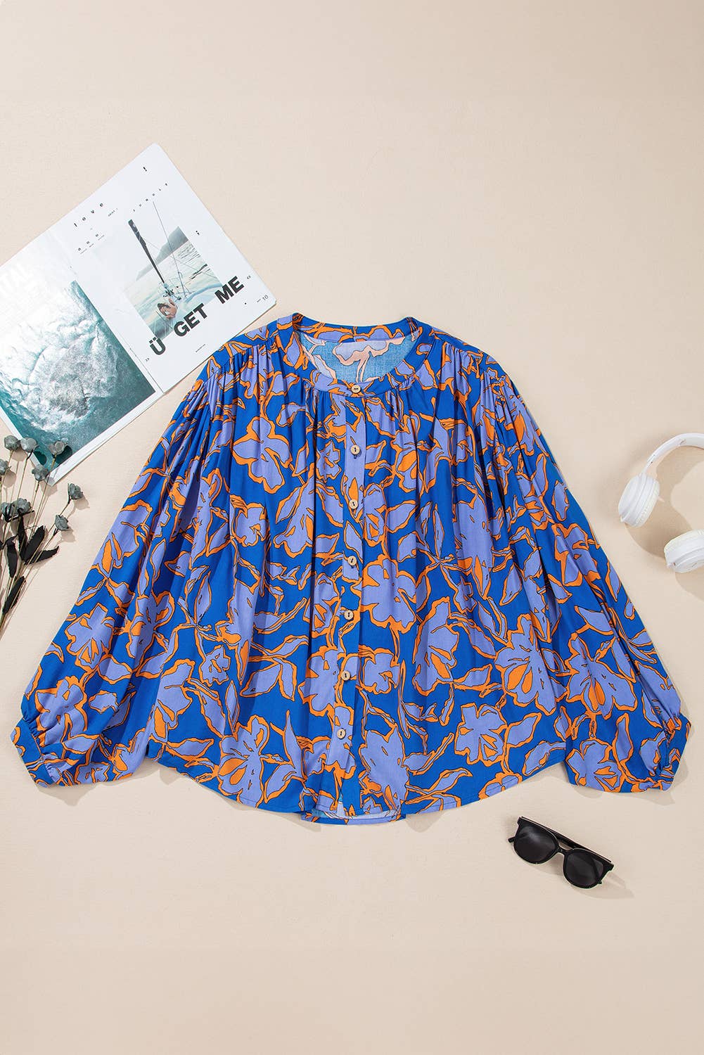 Floral Batwing Blouse