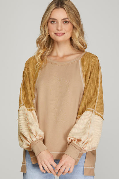 Textured Patchwork Top