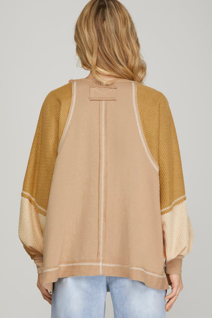 Textured Patchwork Top