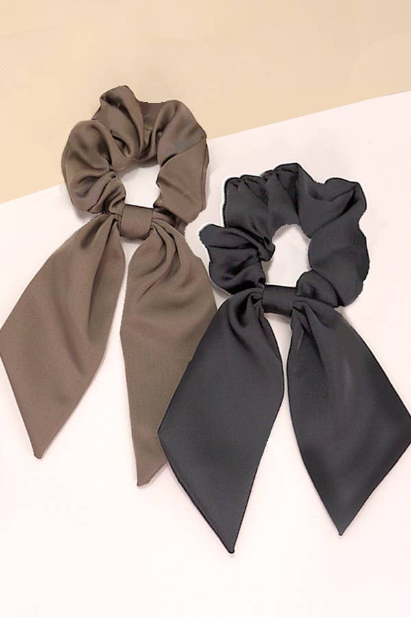 Silky Bow Scrunches