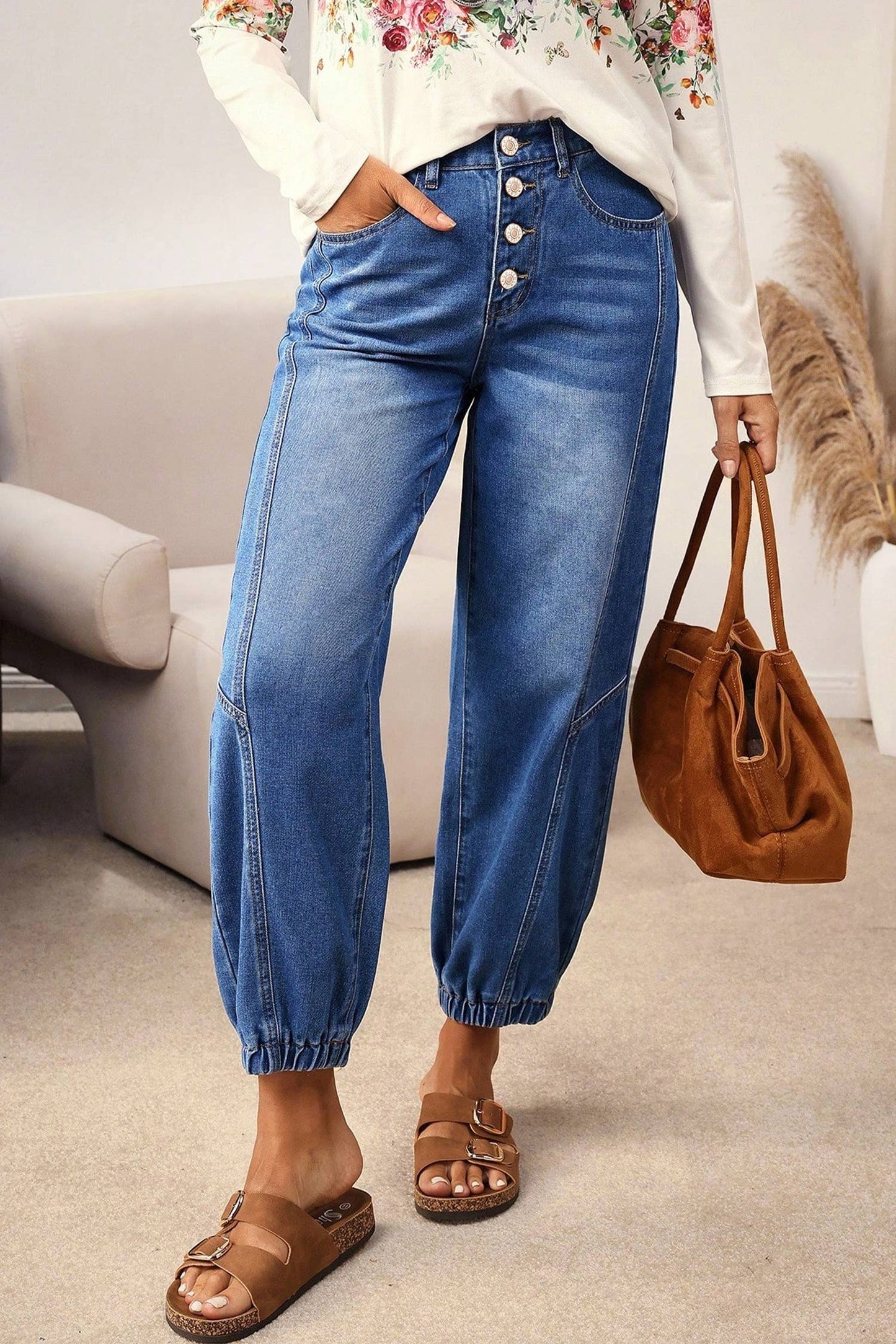 Tapered Bottom Jeans