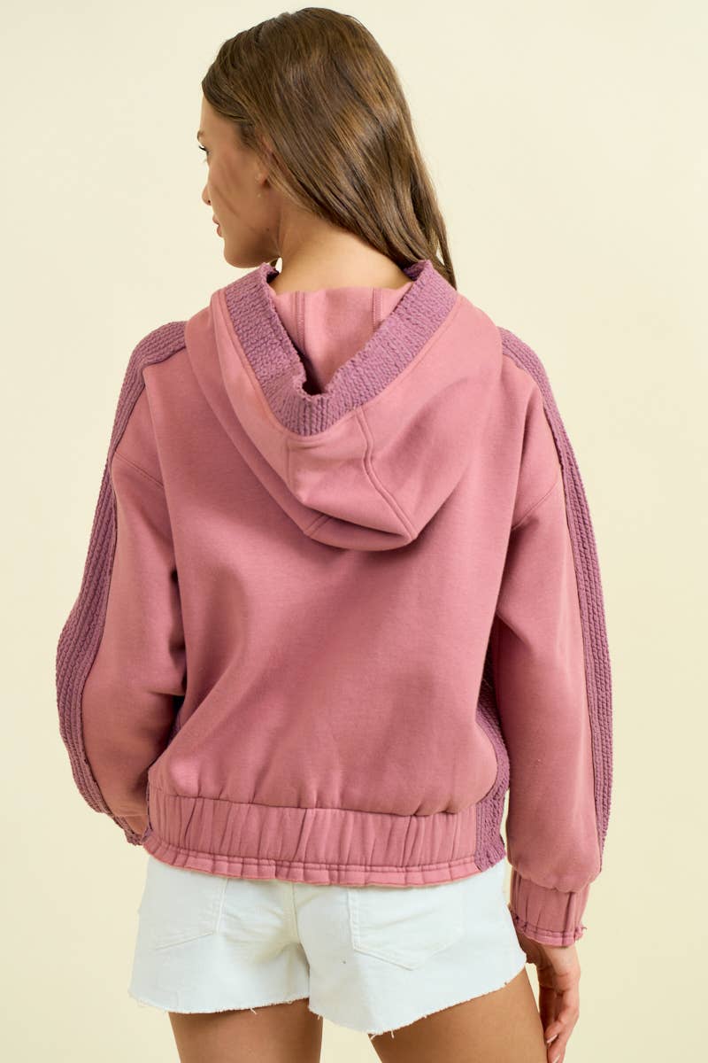 Mix Media Block Sweatshirt