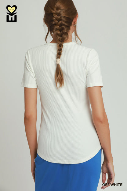 Brushed Rib Tee