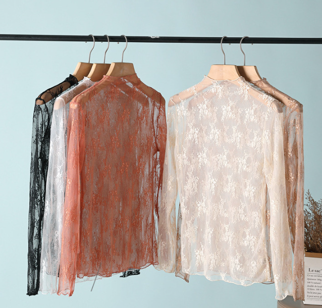 Floral Lace Sheer Mesh Top