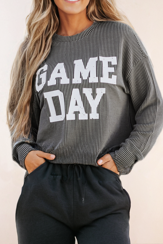 GAME DAY Corded Long Sleeve Top