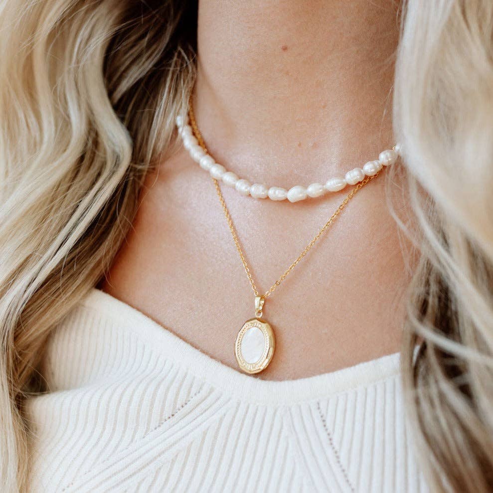 Isabelle Locket Necklace in model