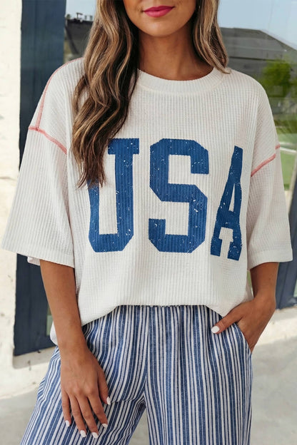 USA Half Sleeve Top