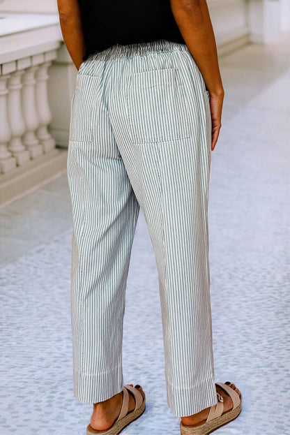 Drawstring Stripe Pants