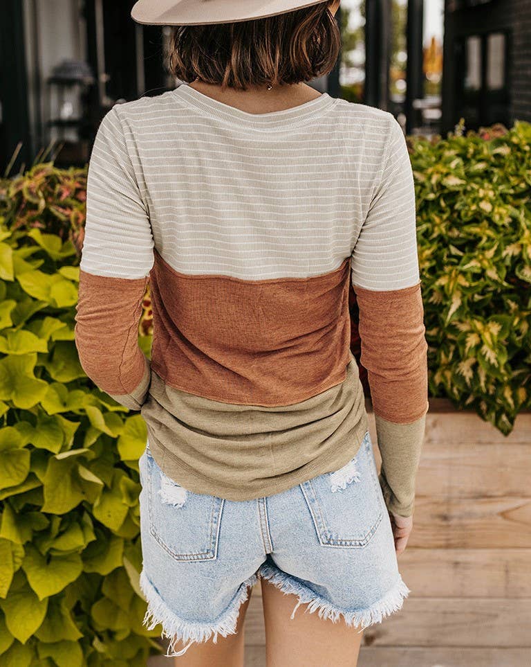 Colorblock Henley – Born & Raised