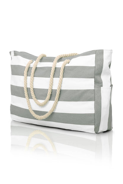 Striped Large Tote Bag