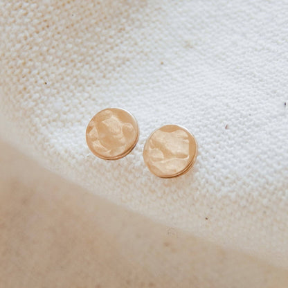 Circle Stud Earrings gold