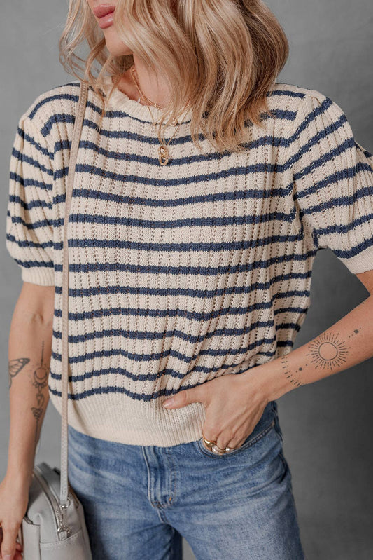 Crew Striped Sweater T Shirt