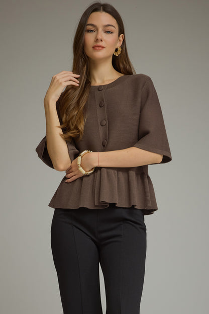 Sweater Peplum Top