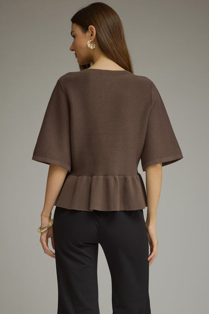 Sweater Peplum Top