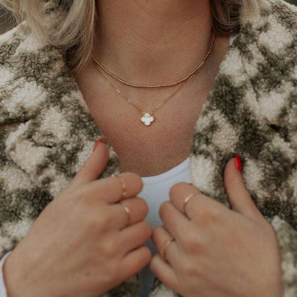 Elizabeth Clover Necklace layered