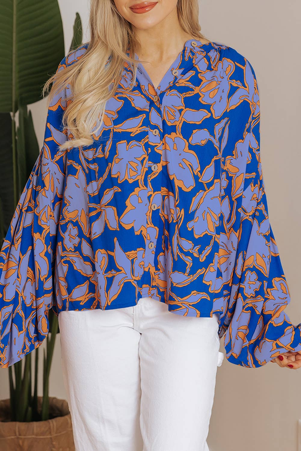 Floral Batwing Blouse