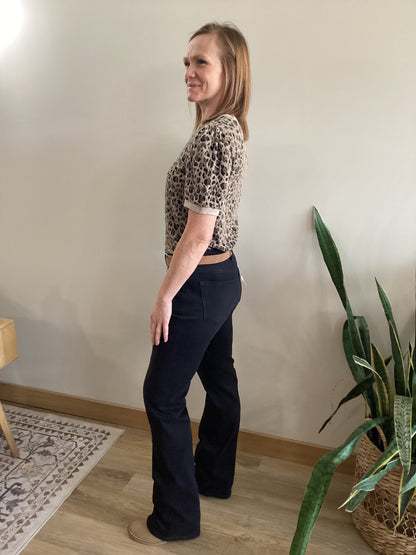 Vervet High Rise Full Length Black Bootcut Jeans