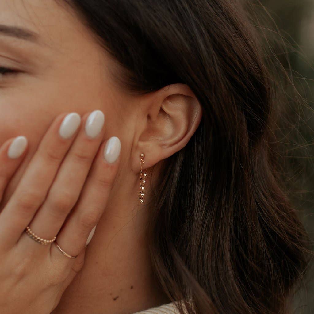 Izzy Earrings on model