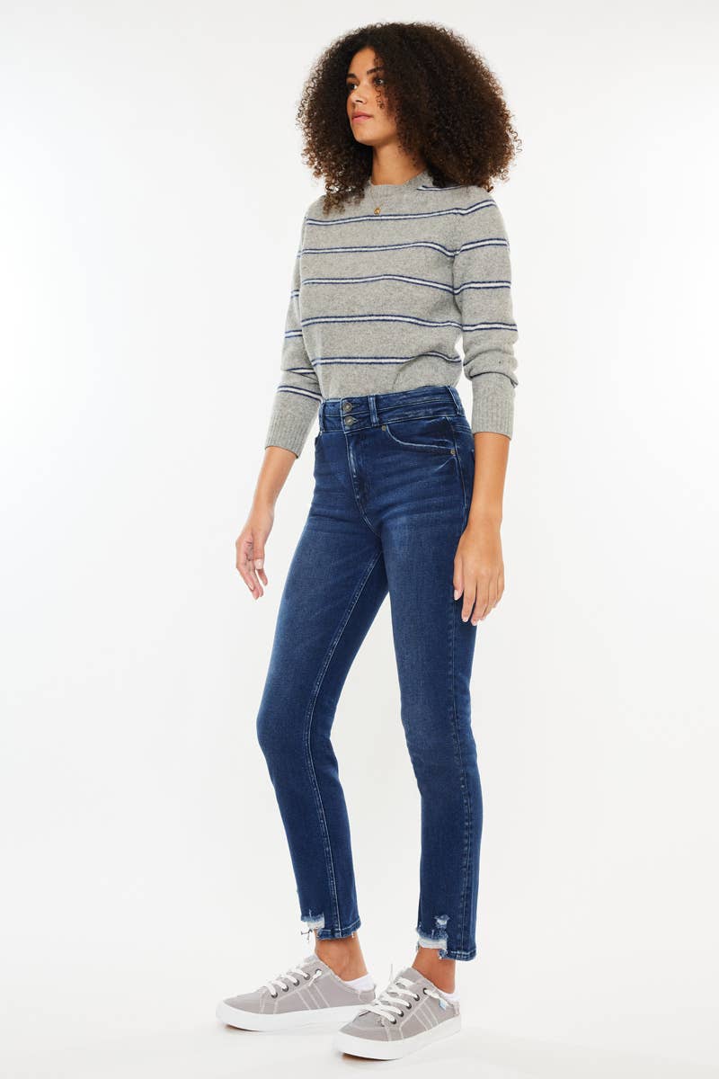 Kan Can Dark Stone Straight Jean side stand model