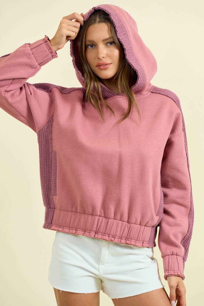 Mix Media Block Sweatshirt