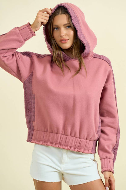 Mix Media Block Sweatshirt