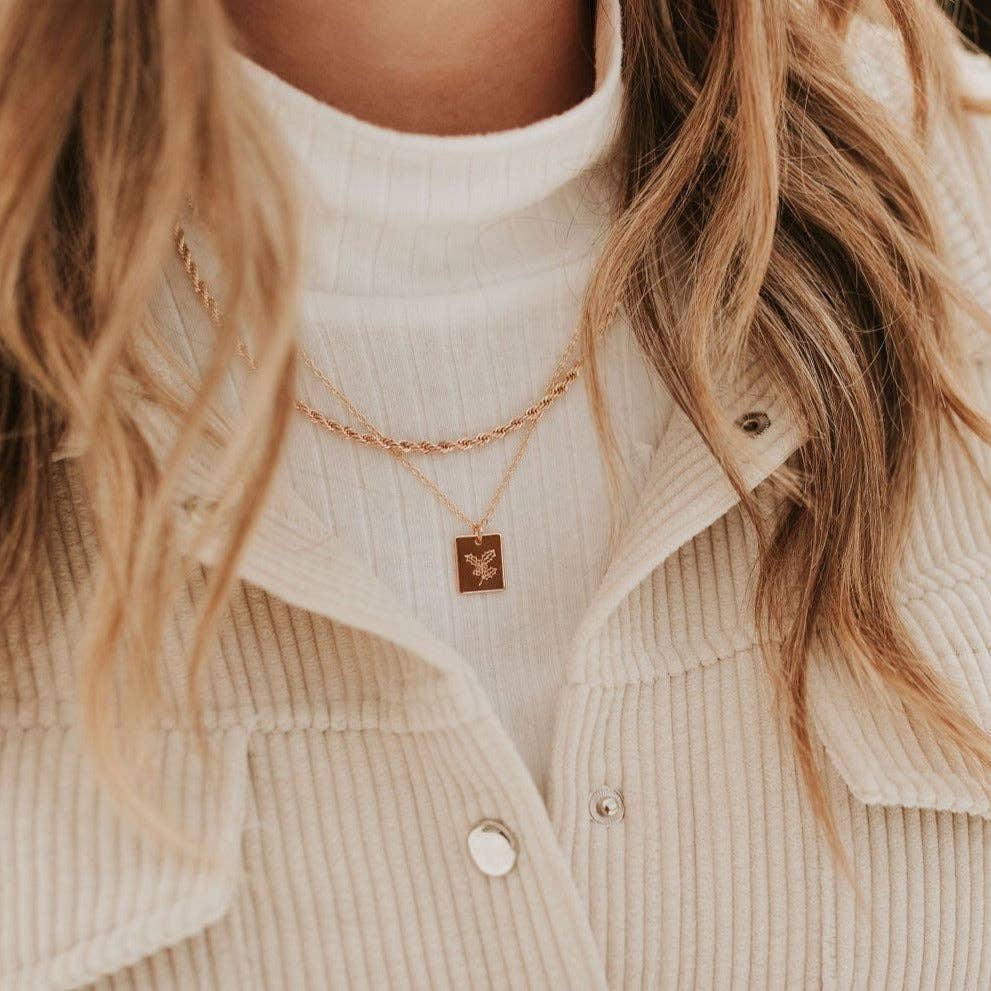 Naomi Gold Filled Rope Necklace layered